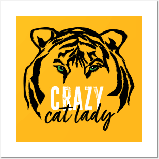 Crazy Cat Lady - Tiger Posters and Art